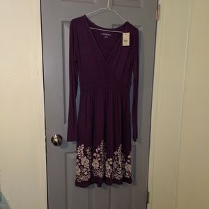 Stetson Purple Embroidered Dress